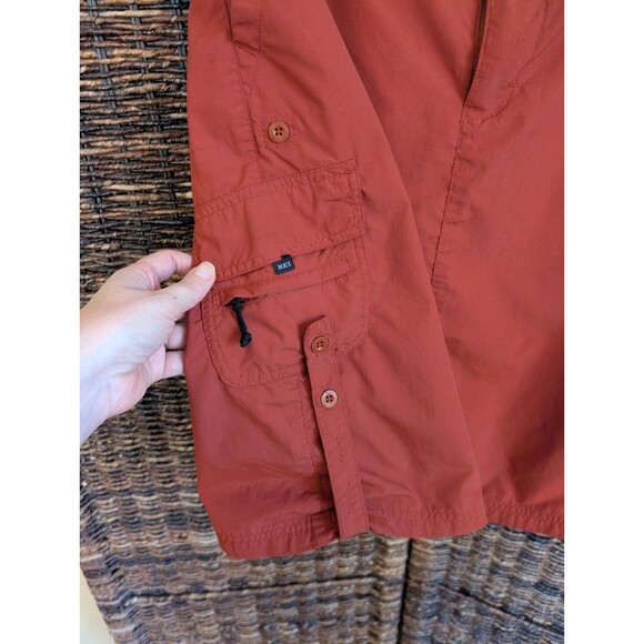 REI UPF 30+ Cargo Knee Length Skirt Women's 16 Orange Gorpcore Hiking Camping - Picture 3 of 12